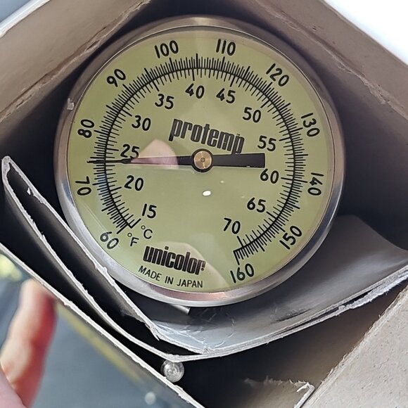 TWO Unicolor Protemp Thermometer Cat 348 Photo Lab Adjustable Luminescent - Picture 11 of 11